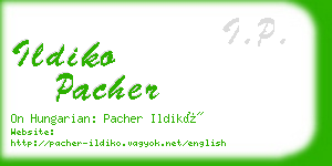 ildiko pacher business card